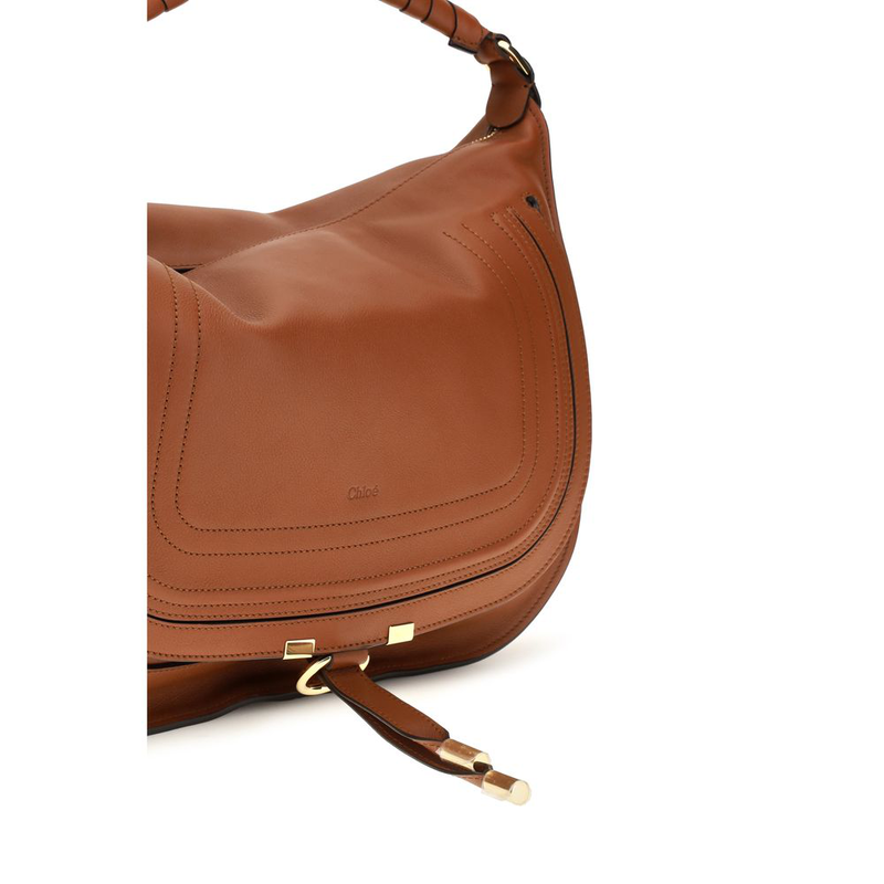 Brown calf leather bos taurus shoulder bag-null