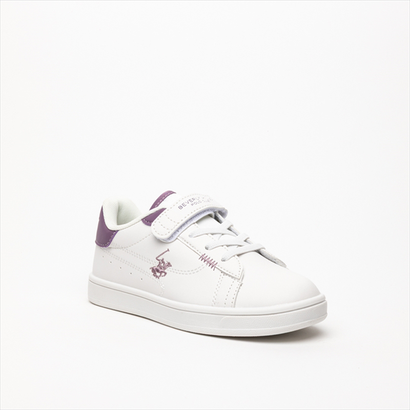 Beverly hills polo club girl’s lace-up velcro flat sneakers image number null
