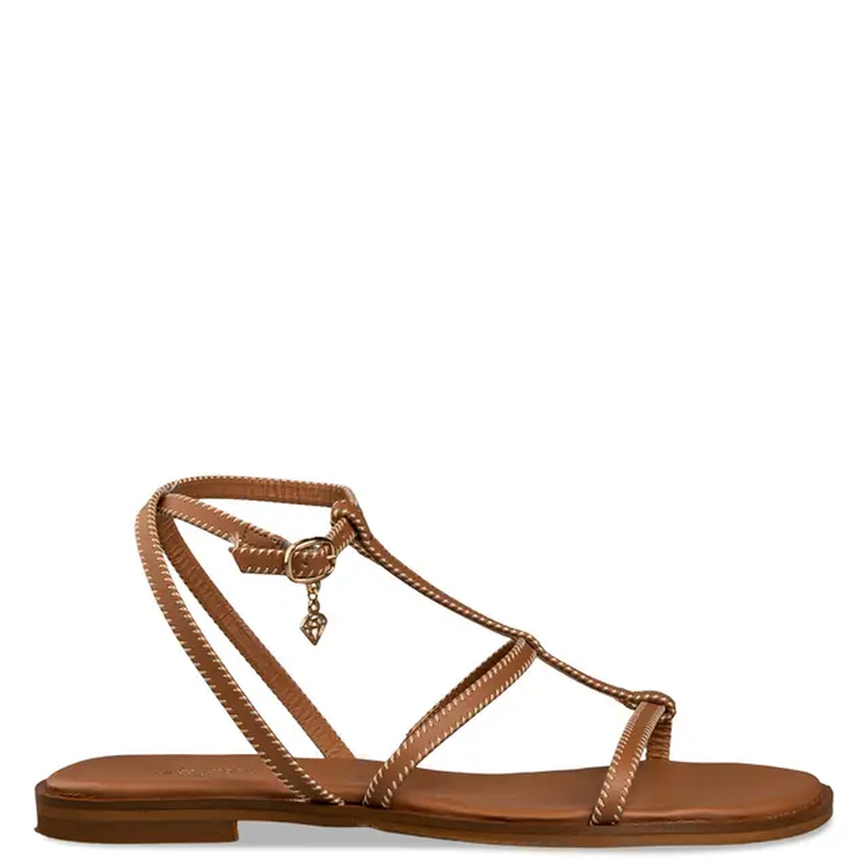 Fil d&eacute;t&eacute; sandals by mairiboo for envie - 41 , camel-null