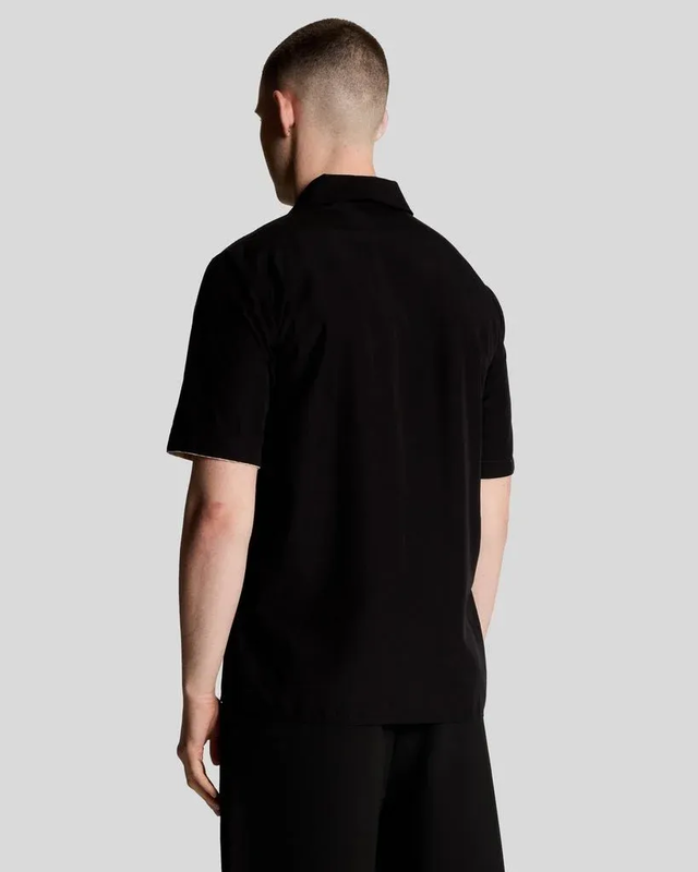 Contrast cuff hirt x837 jet black/ ilk honey-null