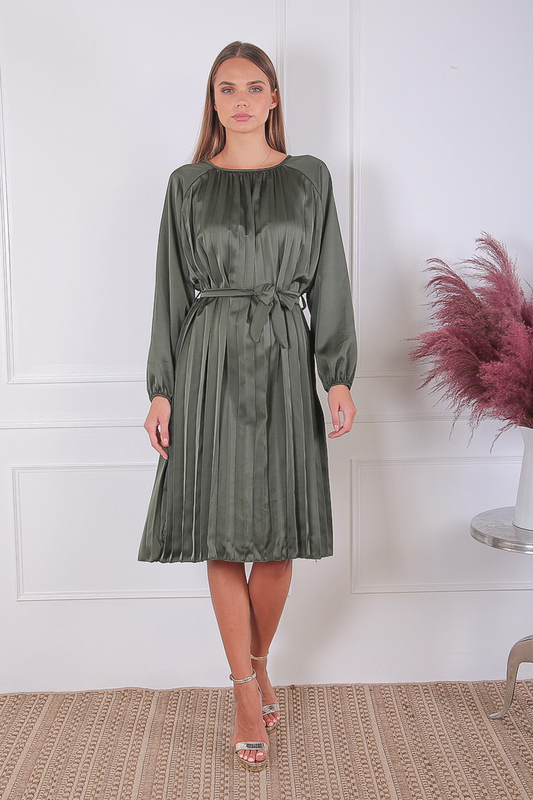 Lorienne midi dress in khaki-null