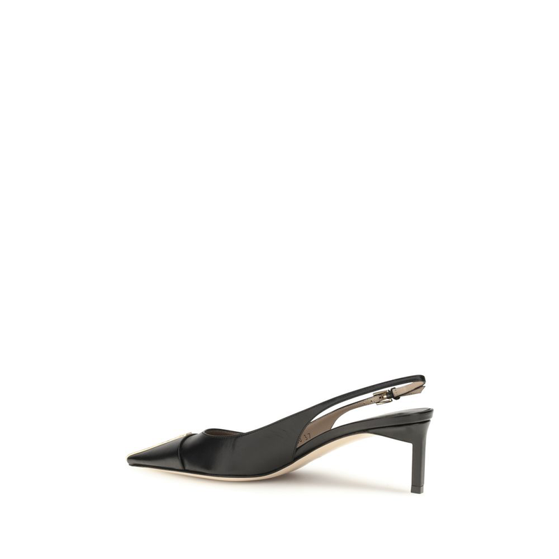 Black calf leather bos taurus mid heel pumps-null