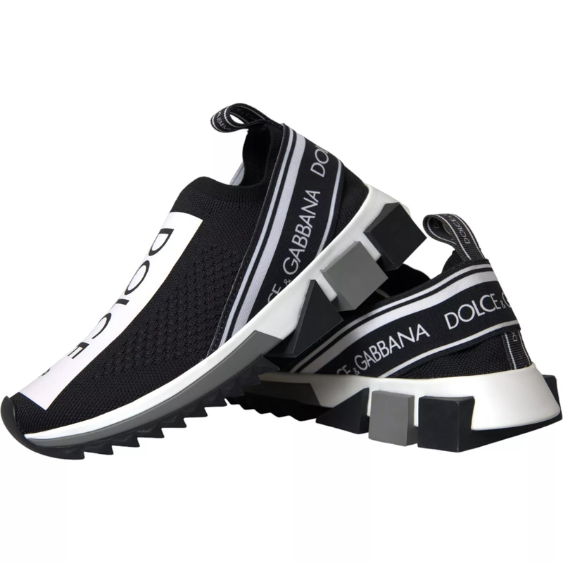 Black white slip on sorrento sneakers shoes-null