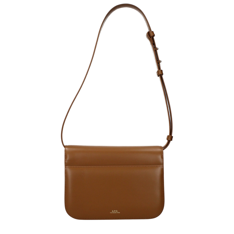 Brown leather shoulder bag-null