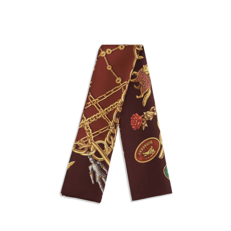 Bordeaux silk scarf-null