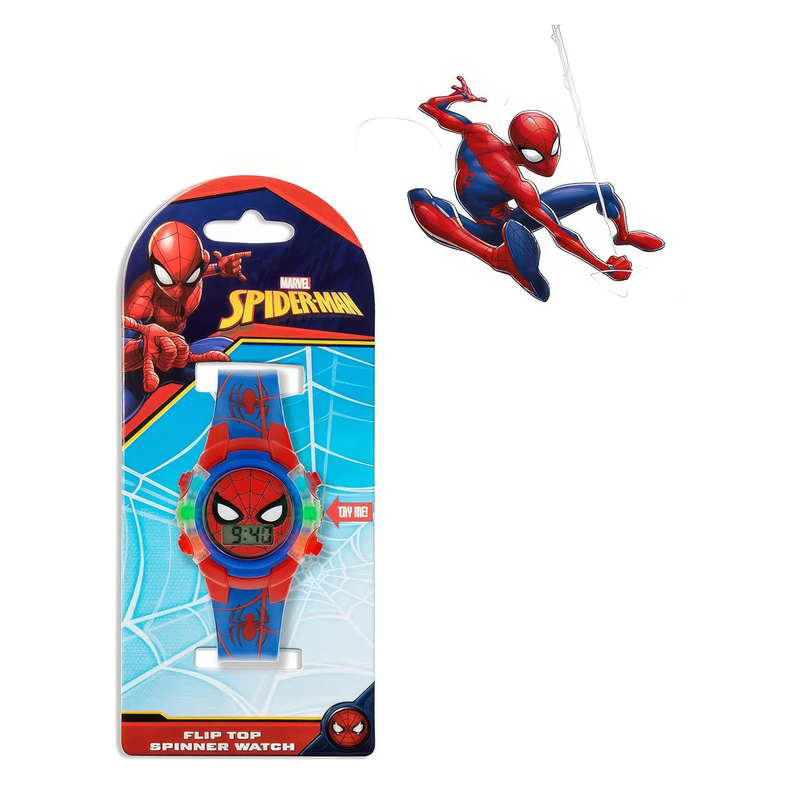 Spiderman boy's digital quartz watch with pu strap-null