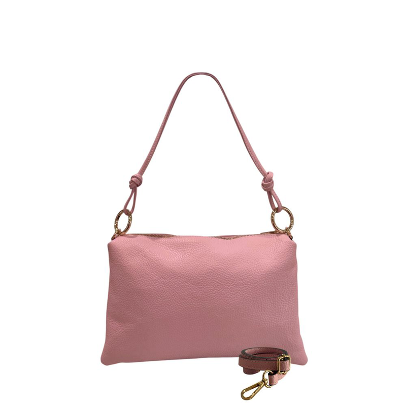 Pink leather women bag-null