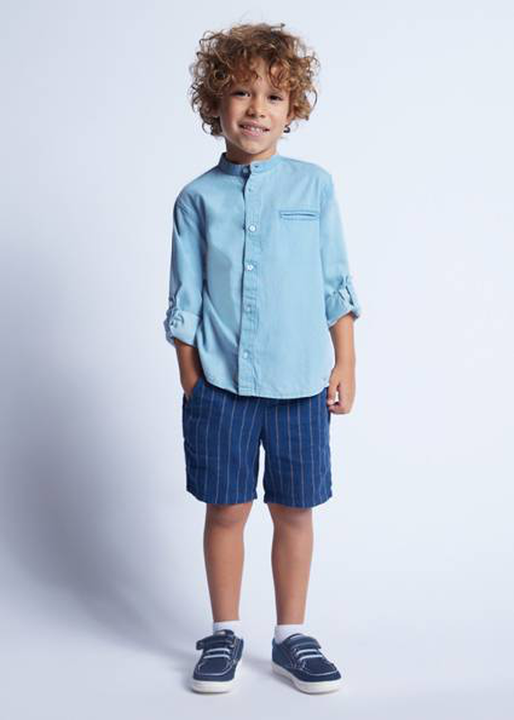 Πουκαμισο denim γιακας mao image number null