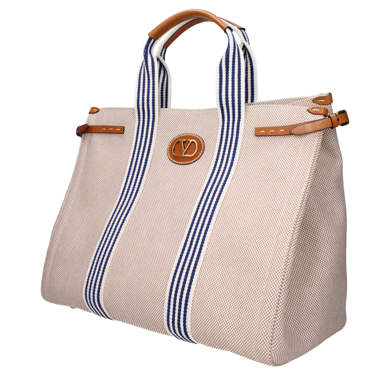 Beige fabric handbag-null