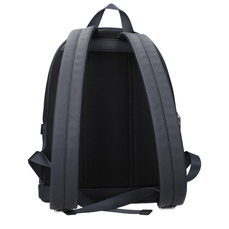 Blue fabric backpack-null