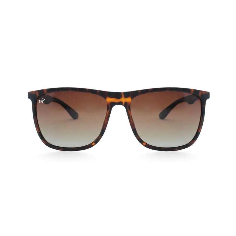 OJO sunglasses everyday square matt shell frame and temples  with pol. Gra. Brown lenses rx-null