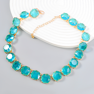Necklace with blue stones
