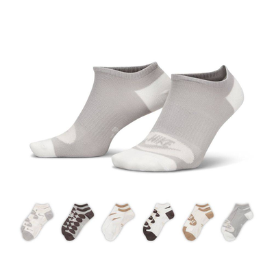 Lightweigh training no-show 6-pairs socks, Multicolor, medium