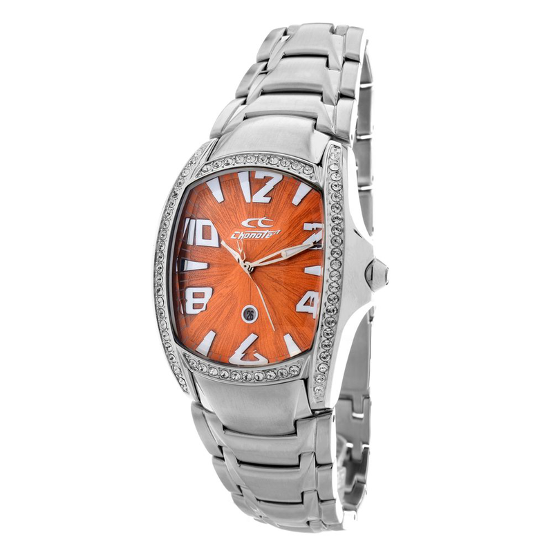 Silver stainless steel bracelet watch-null