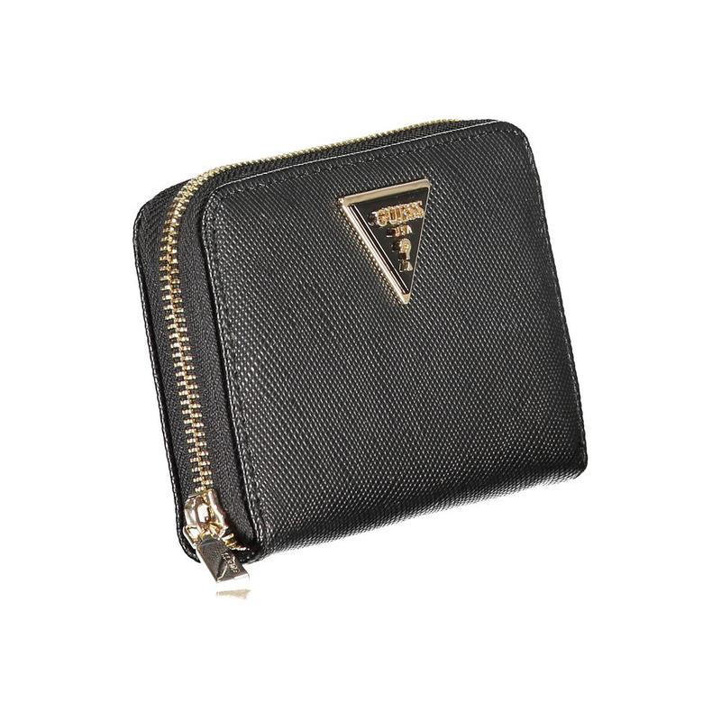 Nero poliuretano women wallet-null