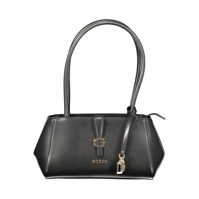 Nero poliuretano donna shoulder bag, Black, medium