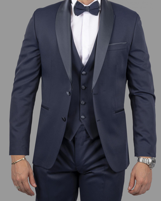 Dezign the tuxedo tailor made suit, Navy, medium