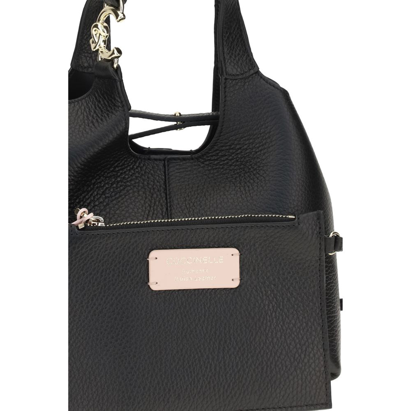 Black calf leather bos taurus shoulder bag-null