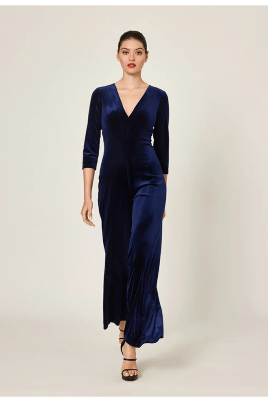 Velvet jumpsuit by desiree - m , blue-null