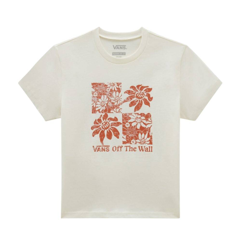 Girls tropic check crew t-shirt-null