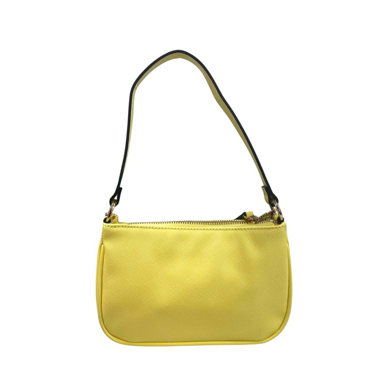 Yellow pu women shoulder bag-null