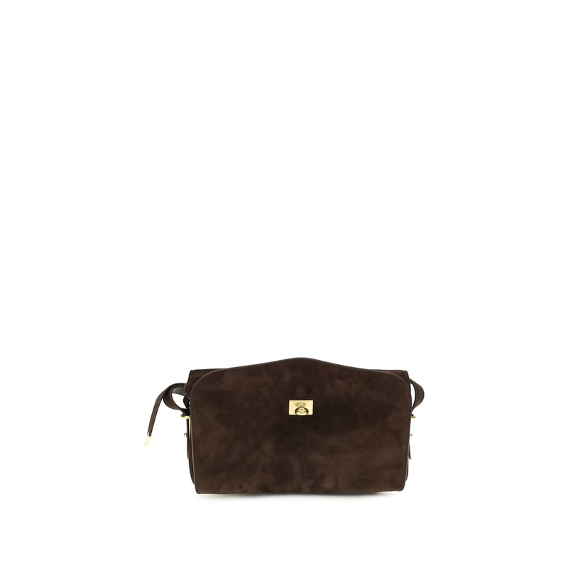 Brown calf leather bos taurus shoulder bag-null