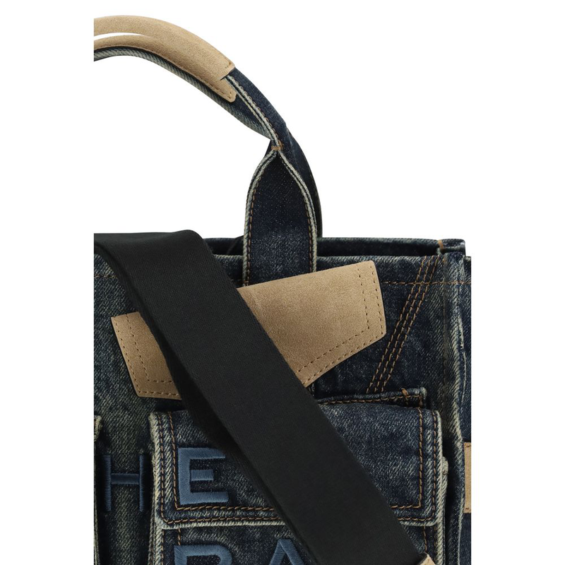 Blue cotton shoulder bag-null