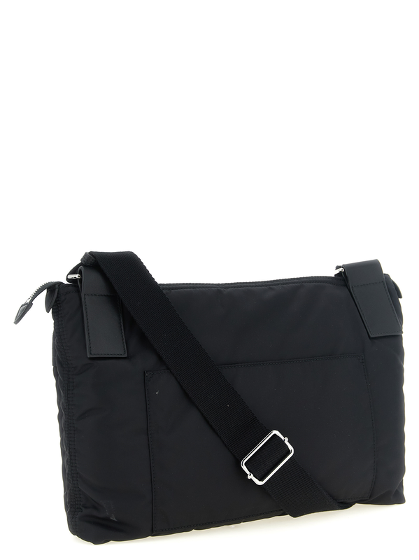 Black polyamide crossbody bag-null