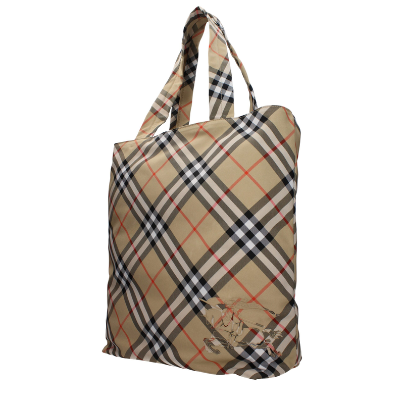 Beige fabric shoulder bag-null