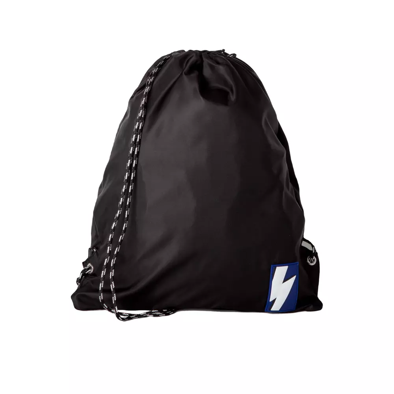 Black nylon men backpack-null