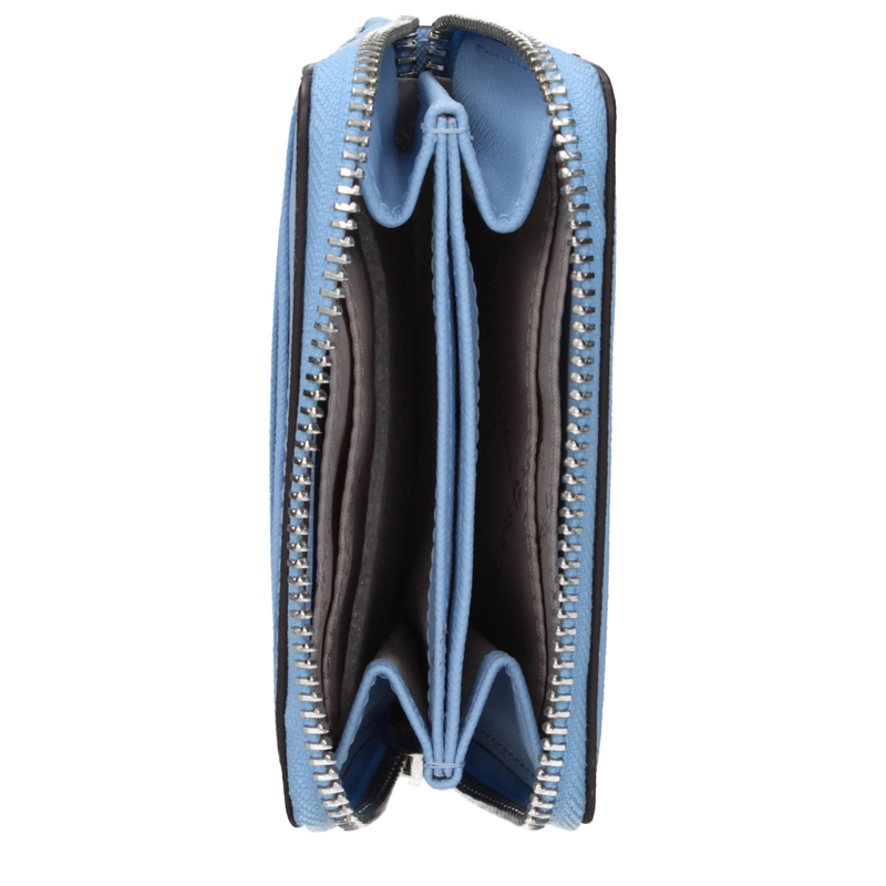 Light blue leather cardholder-null