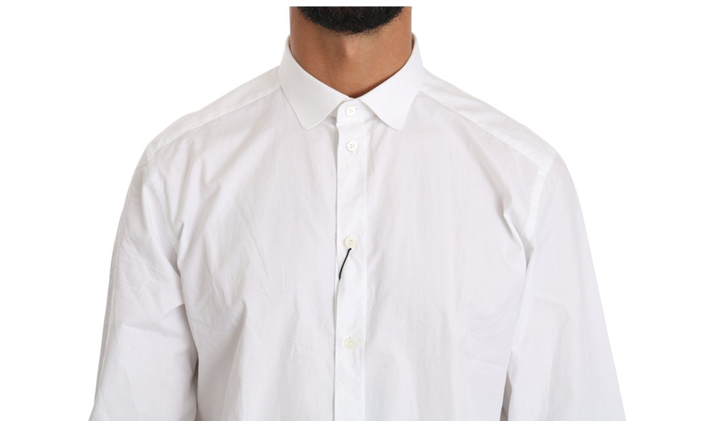 White cotton long sleeve top shirt-null