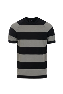 Striped striped knitted t-shirt cv, Striped, medium