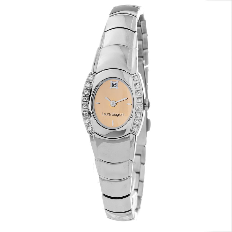 Silver stainless steel dress watch-null