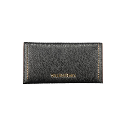 Nero poliuretano women wallet, Black, medium