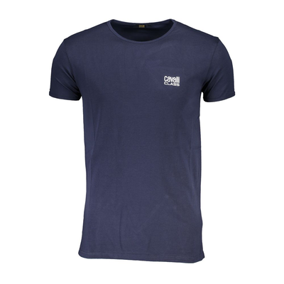 Blue cotton men's t-shirt, Blue, medium
