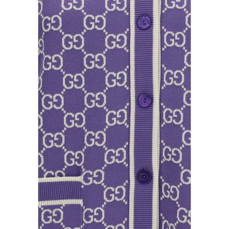Purple cotton cardigan-null