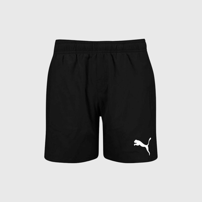 Swim men mid shorts, Black, medium