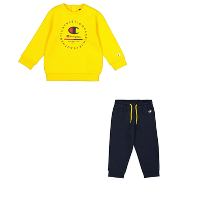 Champion infant boys crewneck suit yellow 306847-ys079, Yellow, medium