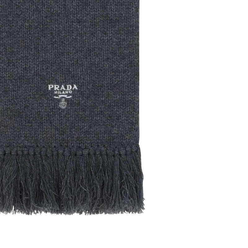Gray cashmere scarf-null