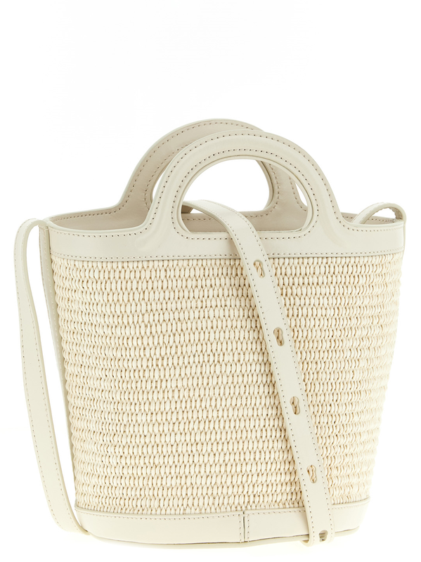 White cotton handbag-null
