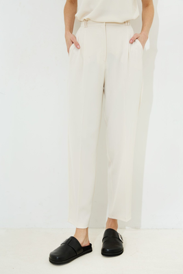 Portia crepe crop trousers