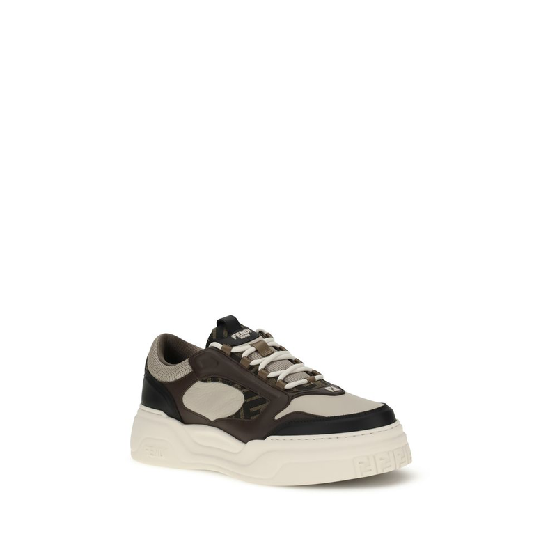 Black calf leather bos taurus chunky sneakers-null
