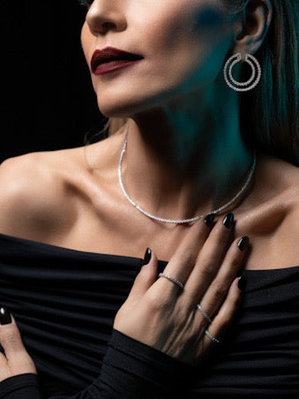 Selene tennis necklace-null