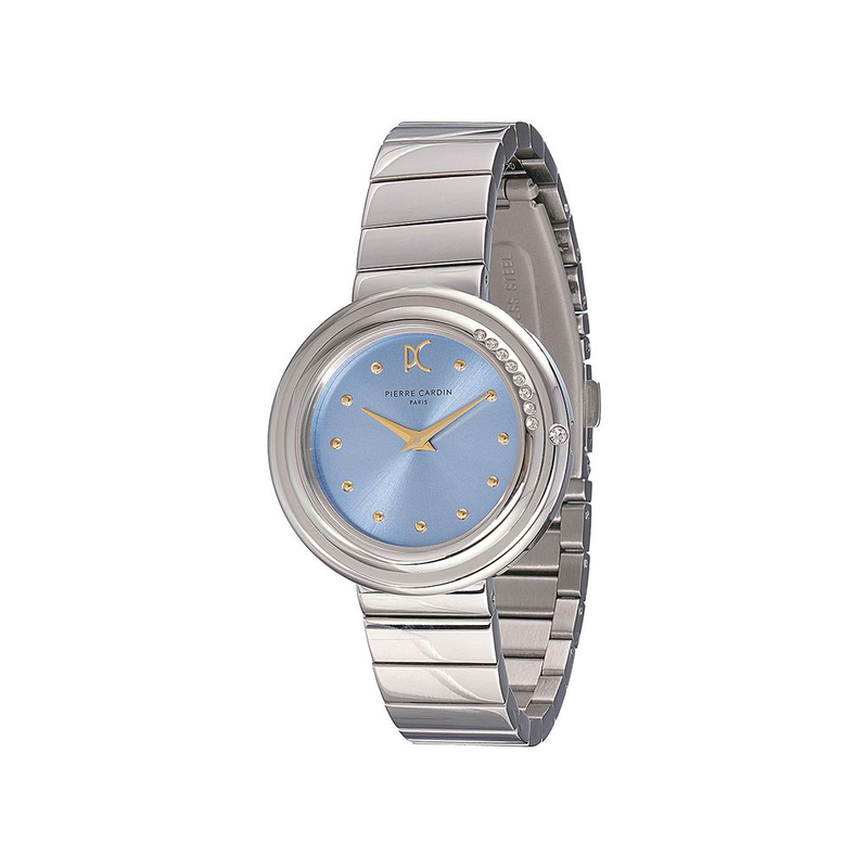 Gray stainless steel dress watch-null