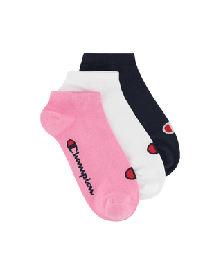 Champion unisex 3pk sneaker socks (u20100)-pink