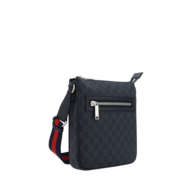 Black polyethylene shoulder bag-null