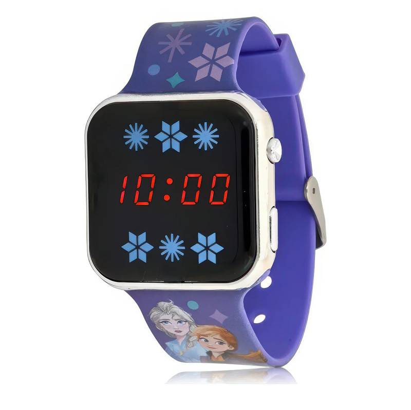 Product image: Disney frozen kid's digital led purple silicone strap watch, , medium-null