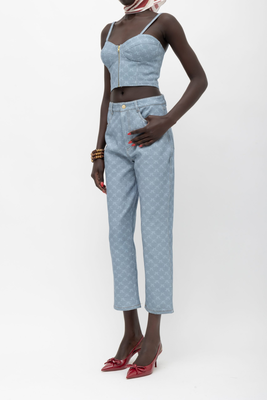 Mallory riana pants monogram, Denim, medium
