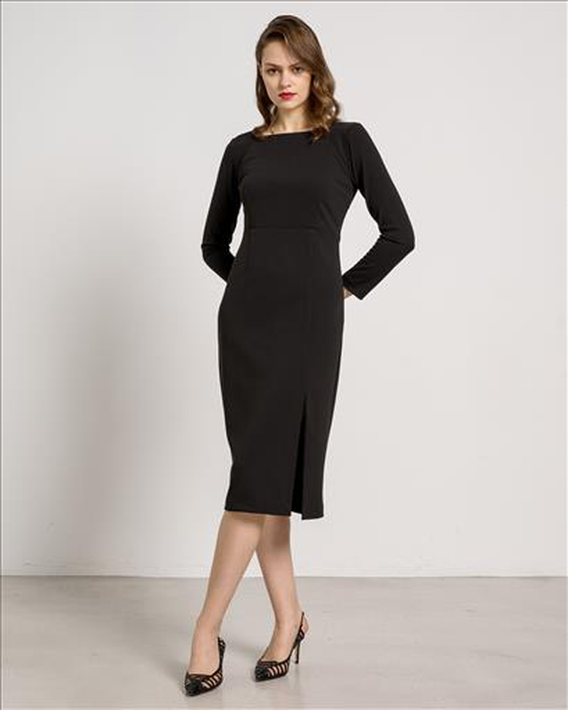 Dress midi long sleeve-null